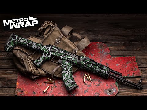AK 47 Erratic Desert Camo Gun Skin Vinyl Wrap