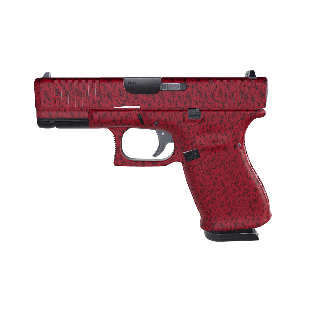 Pistol & Revolver Bandana Red & Black Gun Skin