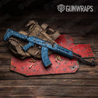 Bandana Blue White AK 47 Gun Skin Vinyl Wrap