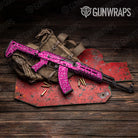 Bandana Magenta White AK 47 Gun Skin Vinyl Wrap