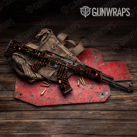 Orange AK-47 Gun Skin Vinyl Wraps