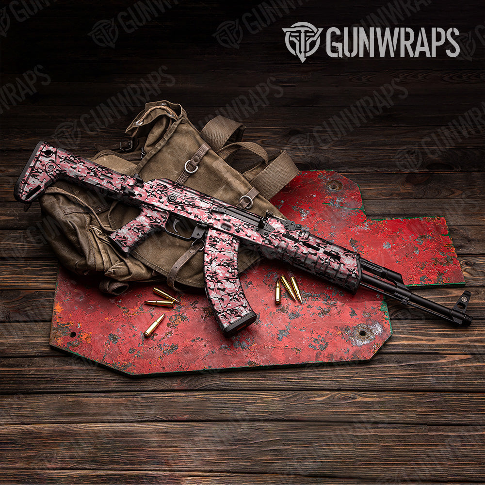 Classic Pink Camo AK 47 Gun Skin Vinyl Wrap