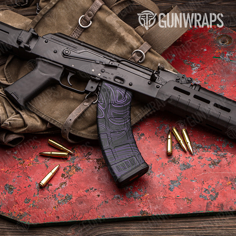 Damascus Purple AK 47 Mag Gun Skin Vinyl Wrap