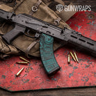 Damascus Tiffany Blue AK 47 Mag Gun Skin Vinyl Wrap