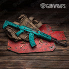 Digital Elite Tiffany Blue Camo AK 47 Gun Skin Vinyl Wrap
