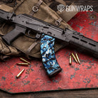 Erratic Baby Blue Camo AK 47 Mag Gun Skin Vinyl Wrap