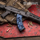 Erratic Blue Urban Night Camo AK 47 Mag Gun Skin Vinyl Wrap