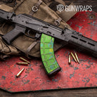 Hex DNA Magenta Lime AK 47 Mag Gun Skin Vinyl Wrap