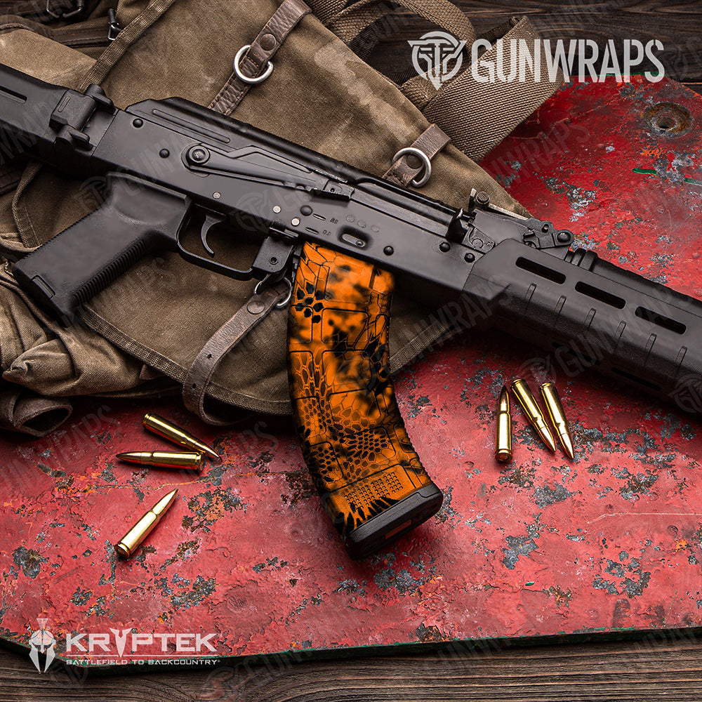 Kryptek Inferno Camo AK 47 Mag Gun Skin Vinyl Wrap