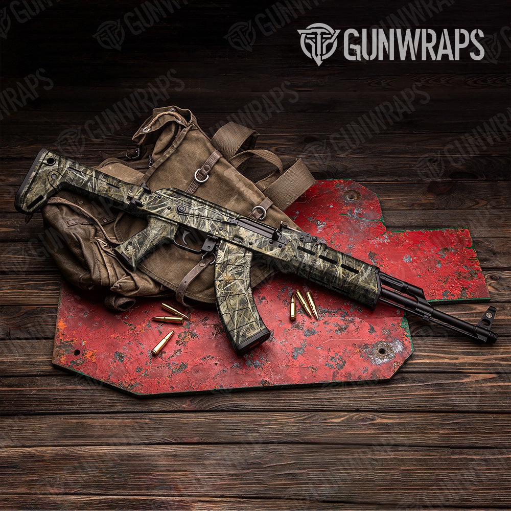 Nature Dry Grassland Camo AK 47 Gun Skin Vinyl Wrap