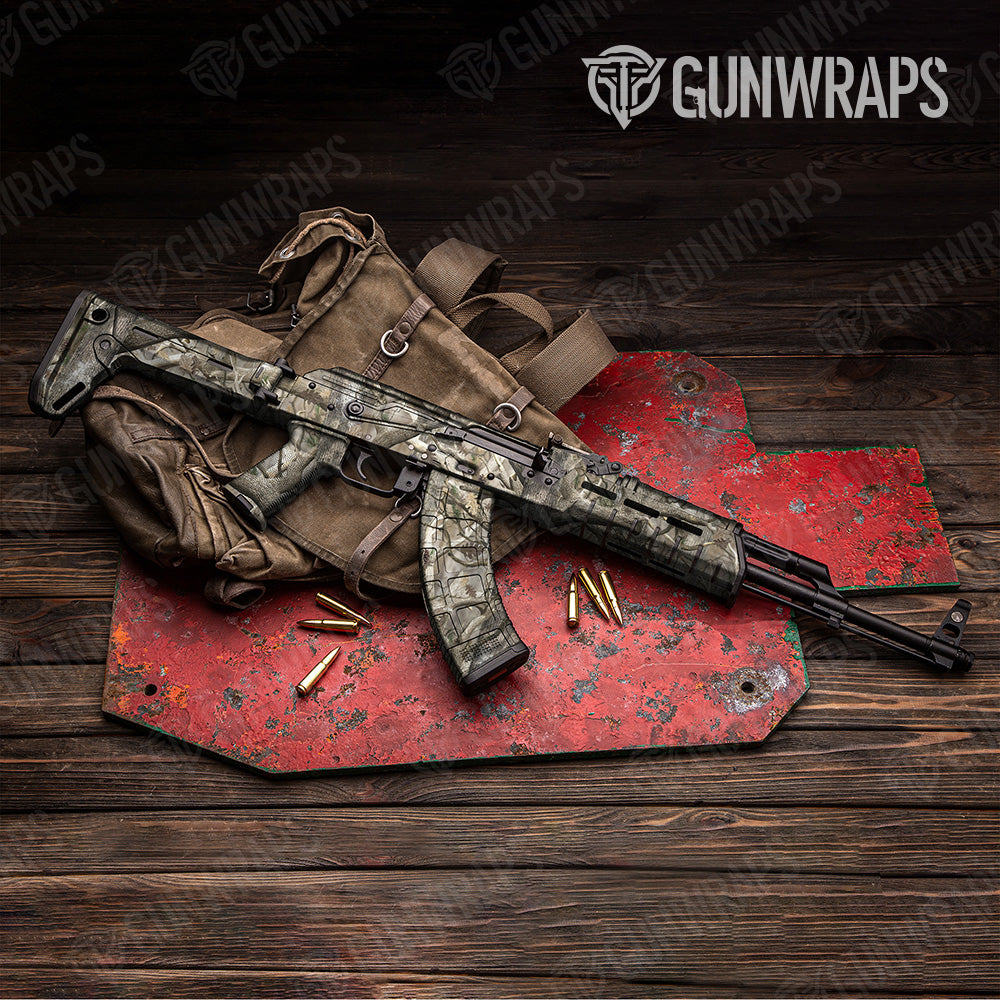 Nature Lifeless Woods Camo AK 47 Gun Skin Vinyl Wrap