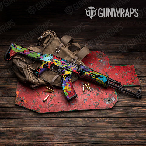 Paint Splatter AK-47 Gun Skin Vinyl Wraps