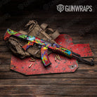 Paint Splatter Tomato AK 47 Gun Skin Vinyl Wrap