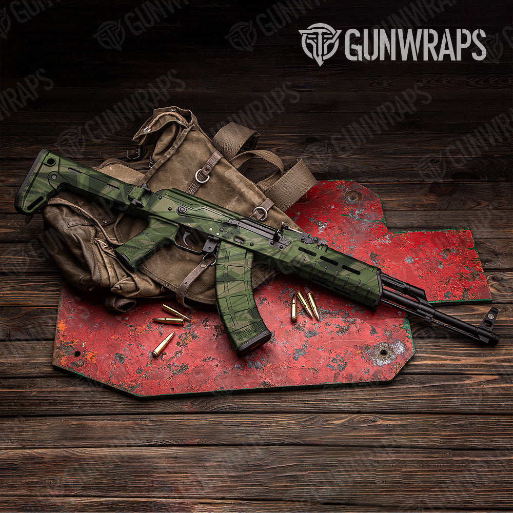 Sharp Army Green Camo AK 47 Gun Skin Vinyl Wrap