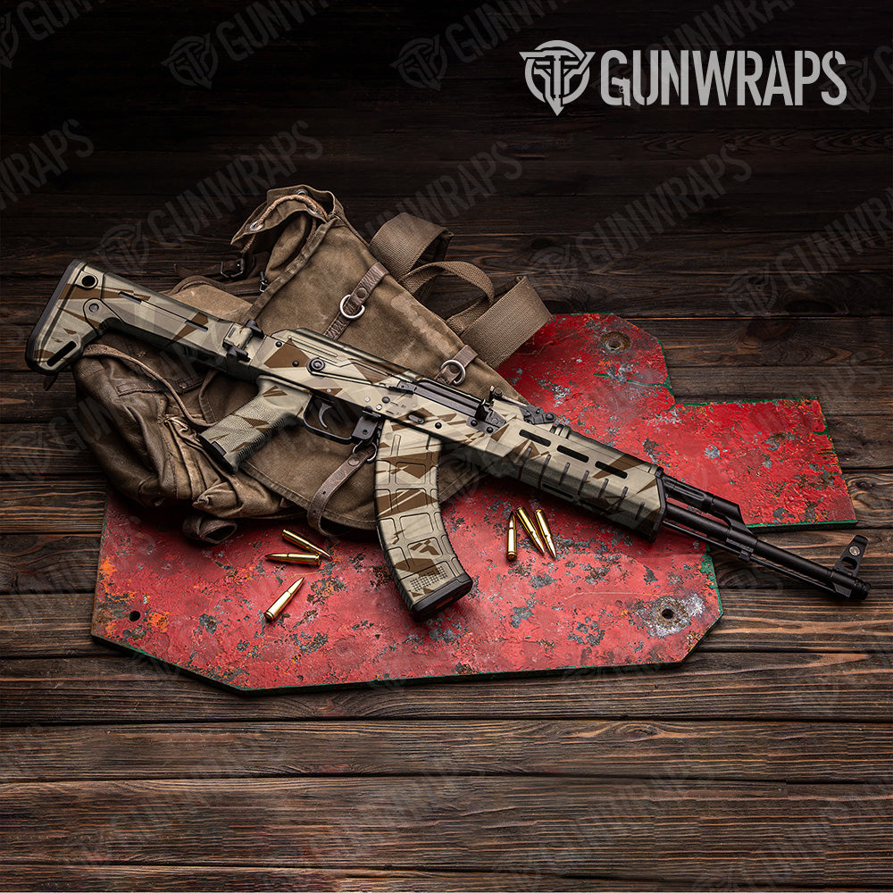 Sharp Desert Camo AK 47 Gun Skin Vinyl Wrap