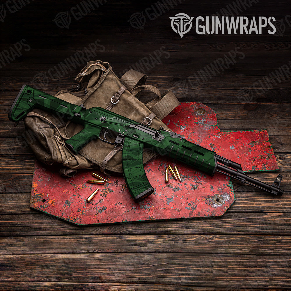 Sharp Elite Green Camo AK 47 Gun Skin Vinyl Wrap