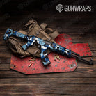 Shattered Baby Blue Camo AK 47 Gun Skin Vinyl Wrap