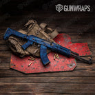 Shattered Elite Blue Camo AK 47 Gun Skin Vinyl Wrap