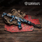 Shattered Blue Tiger Camo AK 47 Gun Skin Vinyl Wrap