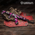 Shattered Magenta Tiger Camo AK 47 Gun Skin Vinyl Wrap