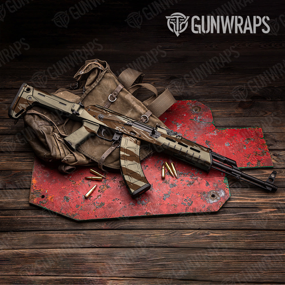 Shredded Desert Camo AK 47 Gun Skin Vinyl Wrap