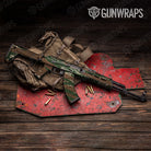 Shredded Woodland Camo AK 47 Gun Skin Vinyl Wrap