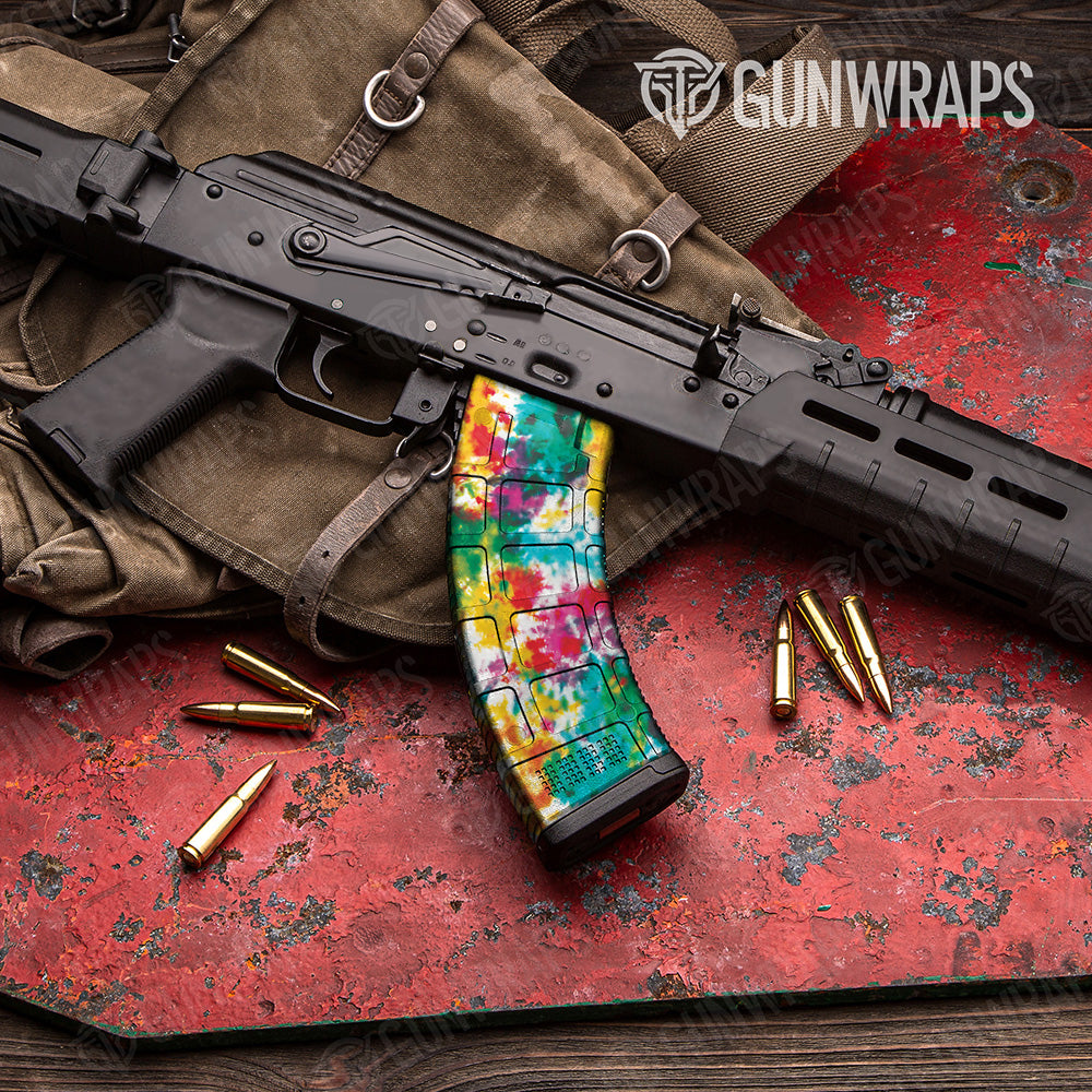 Tie Dye Jungle Fever AK 47 Mag Gun Skin Vinyl Wrap