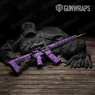 Bandana Purple White AR 15 Gun Skin Vinyl Wrap