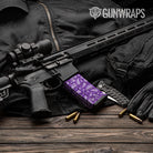 Bandana Purple White AR 15 Mag Gun Skin Vinyl Wrap