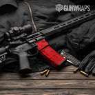 Battle Storm Elite Red Camo AR 15 Mag & Mag Well Gun Skin Vinyl Wrap