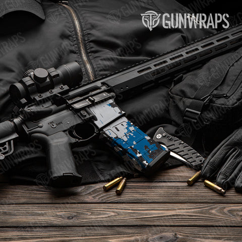 Broken Plaid Camo AR-15 Mag & Mag Well Gun Skin Vinyl Wraps