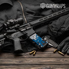 Broken Plaid Blue Camo AR 15 Mag Gun Skin Vinyl Wrap