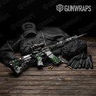 Broken Plaid Green Camo AR 15 Gun Skin Vinyl Wrap