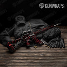 Circuit Board Red AR 15 Gun Skin Vinyl Wrap