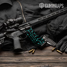 Circuit Board Tiffany Blue AR 15 Mag & Mag Well Gun Skin Vinyl Wrap