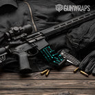 Circuit Board Tiffany Blue AR 15 Mag Gun Skin Vinyl Wrap