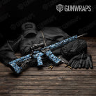 Classic Baby Blue Camo AR 15 Gun Skin Vinyl Wrap