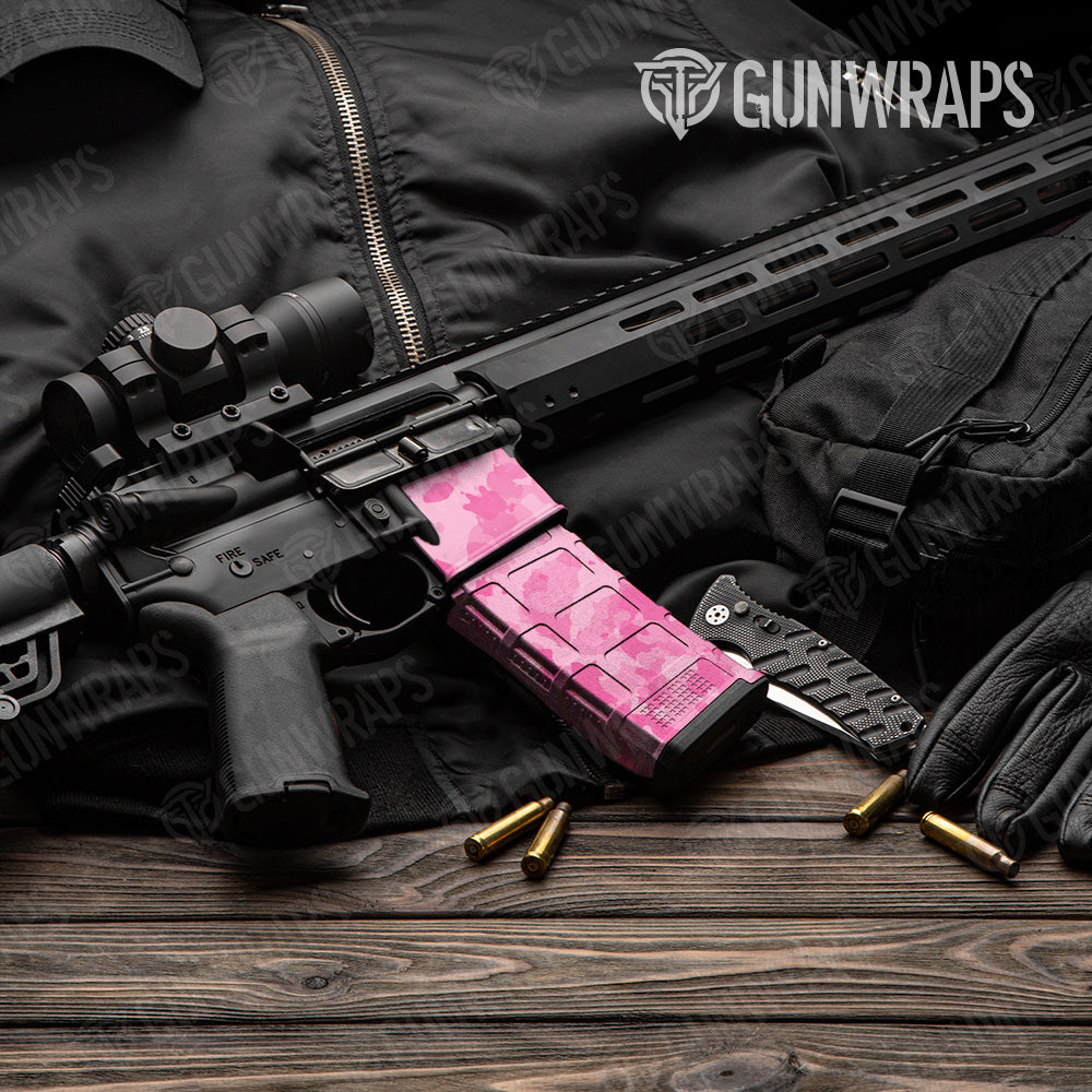 Cumulus Elite Pink Camo AR 15 Mag & Mag Well Gun Skin Vinyl Wrap