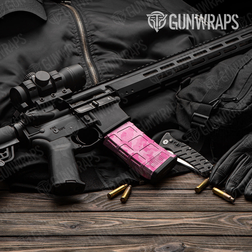Cumulus Elite Pink Camo AR 15 Mag Gun Skin Vinyl Wrap