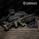 Damascus Yellow AR 15 Gun Skin Vinyl Wrap