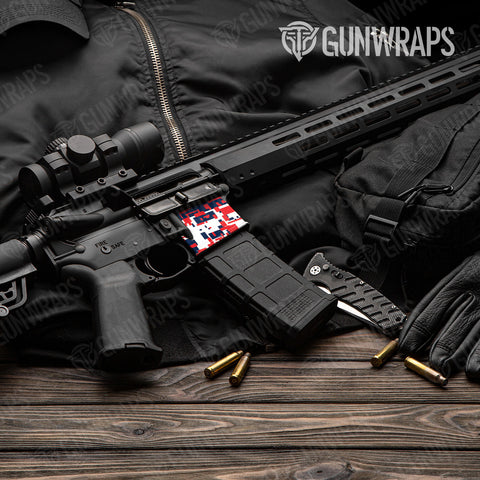 Digital Camo AR-15 Well Gun Skin Vinyl Wraps