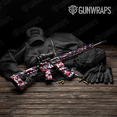Digital Camo AR-15 Gun Skin Vinyl Wraps
