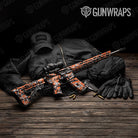 Digital Orange Tiger Camo AR 15 Gun Skin Vinyl Wrap