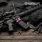 Erratic Magenta Tiger Camo AR 15 Mag Well Gun Skin Vinyl Wrap