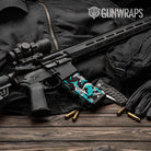 Erratic Tiffany Blue Tiger Camo AR 15 Mag Gun Skin Vinyl Wrap