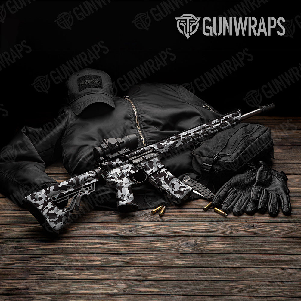 Erratic Urban Night Camo AR 15 Gun Skin Vinyl Wrap