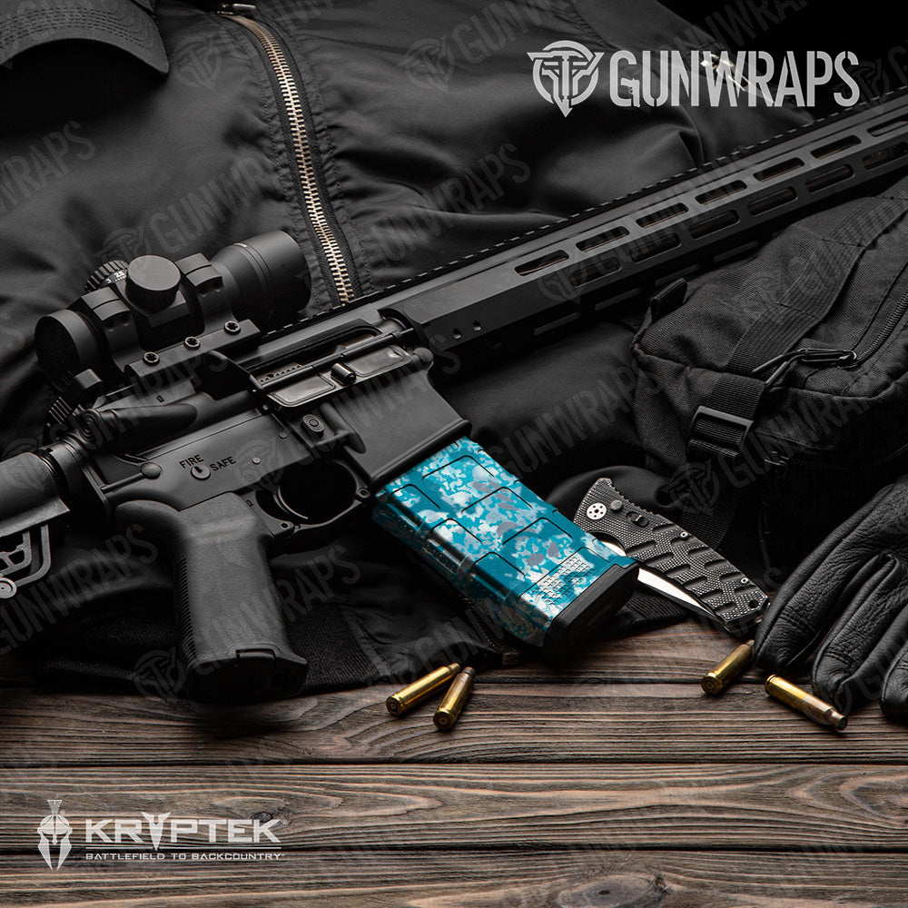 AR 15 Mag Kryptek Obskura Shallows Camo Gun Skin Vinyl Wrap
