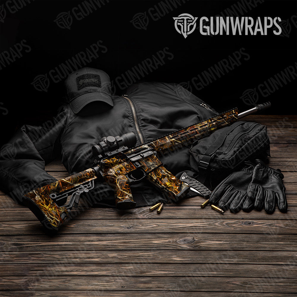 Nature Burning Voodoo Camo AR 15 Gun Skin Vinyl Wrap