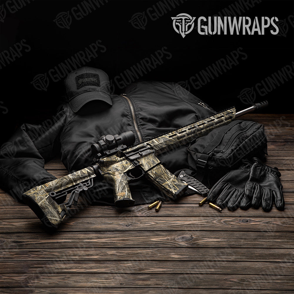 Nature Dry Grassland Camo AR 15 Gun Skin Vinyl Wrap