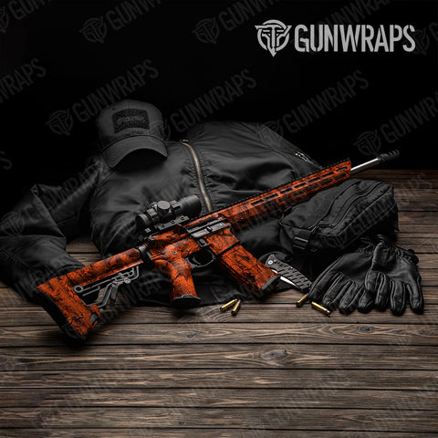 Orange AR-15 Gun Skin Vinyl Wraps